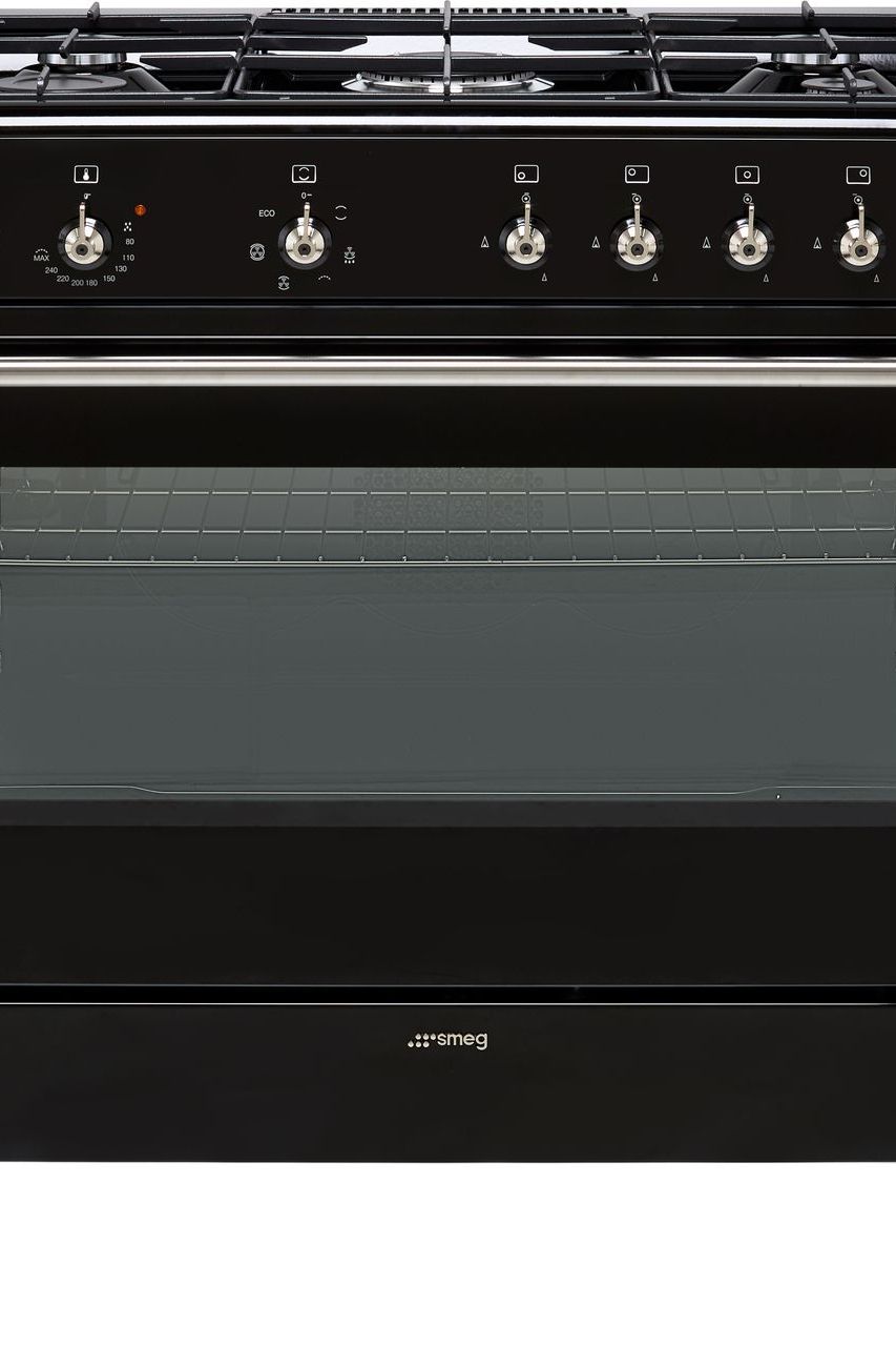 Black SMEG Concert Range Cooker, 900 mm