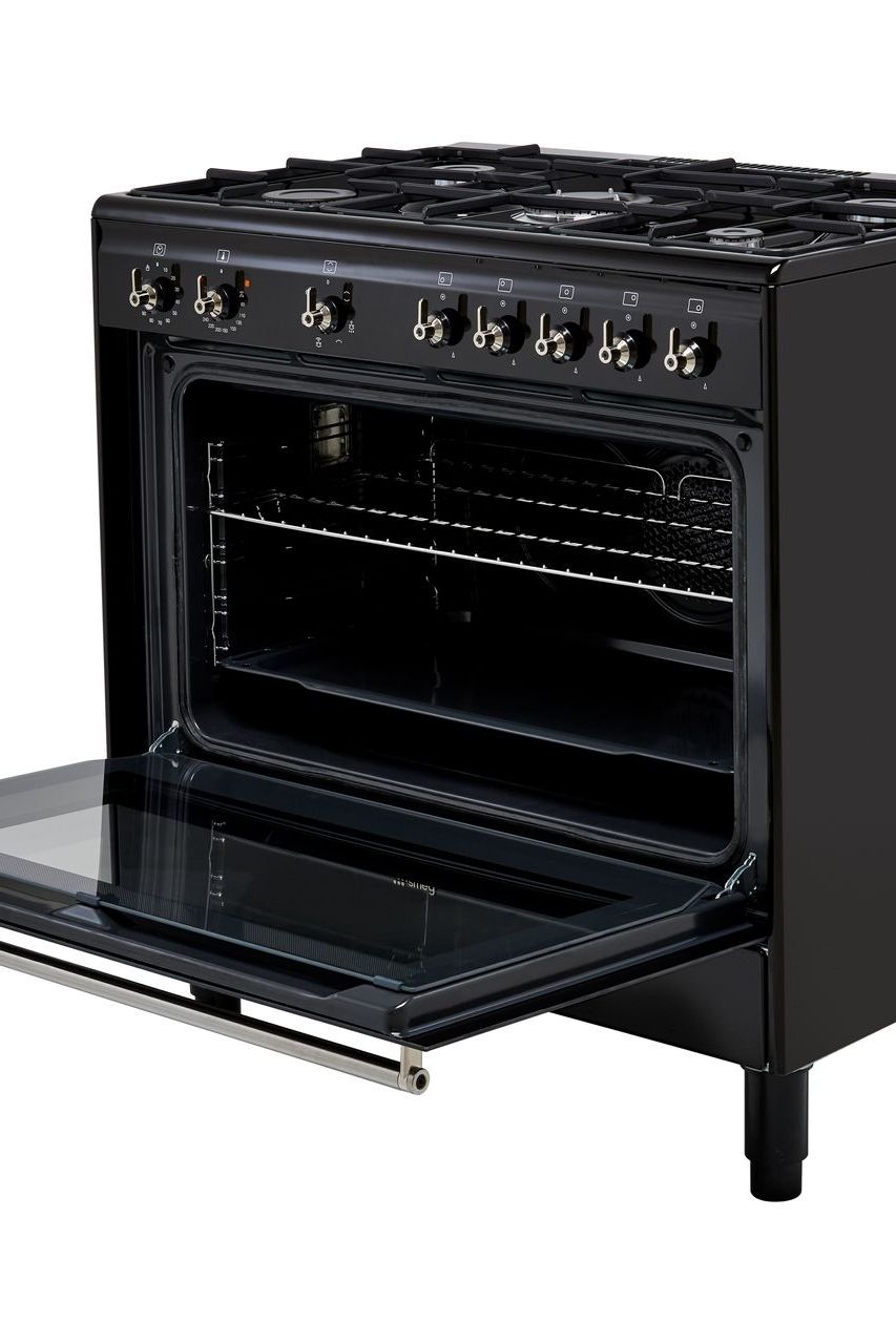 Black SMEG Concert Range Cooker, 900 mm