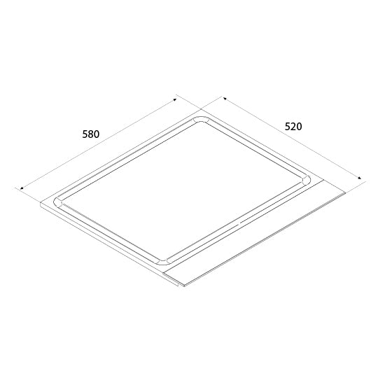 White Smoke Airforce Teppanyaki 58cm Hob with Touch Slider Controls Stainless Steel & Glass Finish