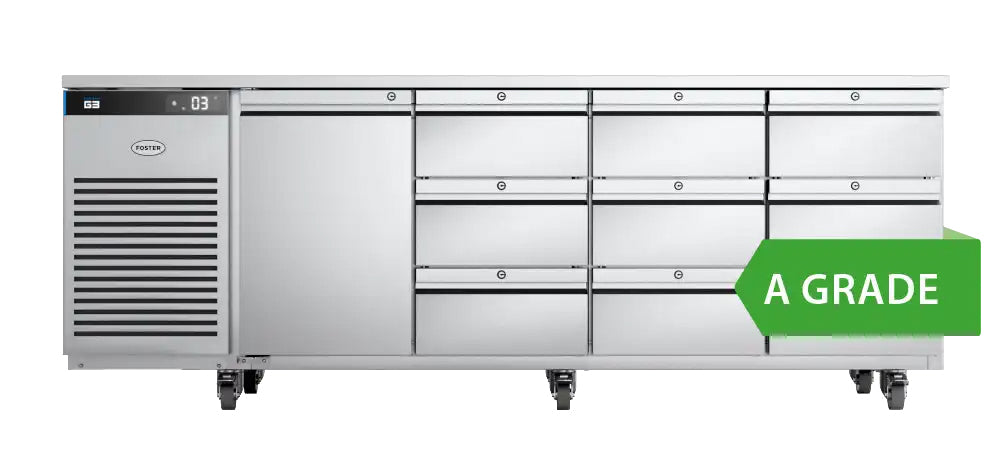 Light Gray Foster EP1/4H/43-330 EcoPro G3 1 Door & 9 Drawer Refrigerated Counter, 585 Litres - Contact Us For Availability