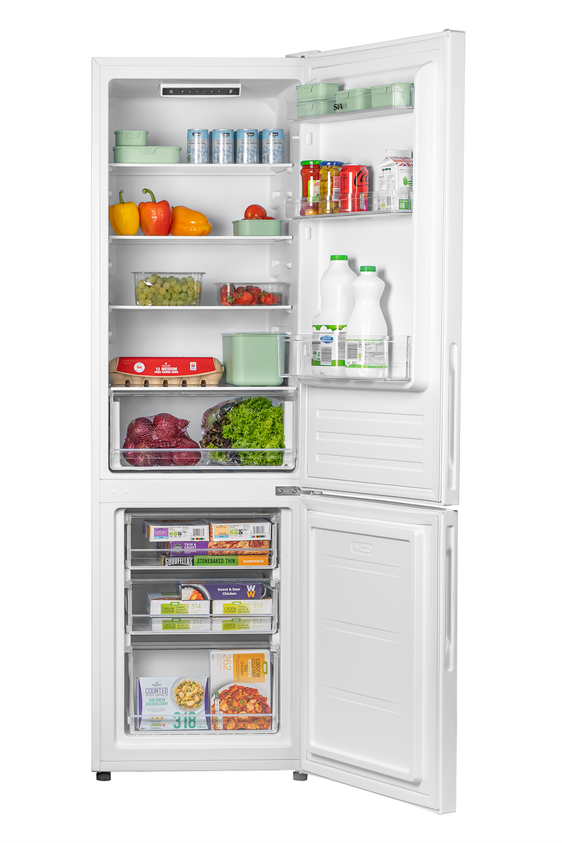 Light Gray SIA Freestanding 260ltr Combi Fridge Freezer