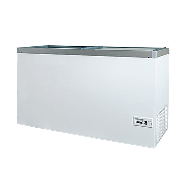 Light Gray Vestfrost GRADED DFG505 Display Chest Freezer, 492 Litres - Out Of Stock