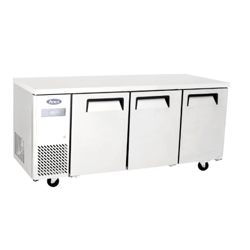 Lavender Atosa YPF9037GR Two Door Stainless Steel Undercounter Freezer, 334 Litres - Contact Us For Availability