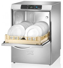 Light Gray DC OD50AISD Optima Range 500mm Basket Frontloading Commercial Dishwasher with Break Tank, Integral Water Softener & Drain Pump, 18 Plates - Contact Us For Availability