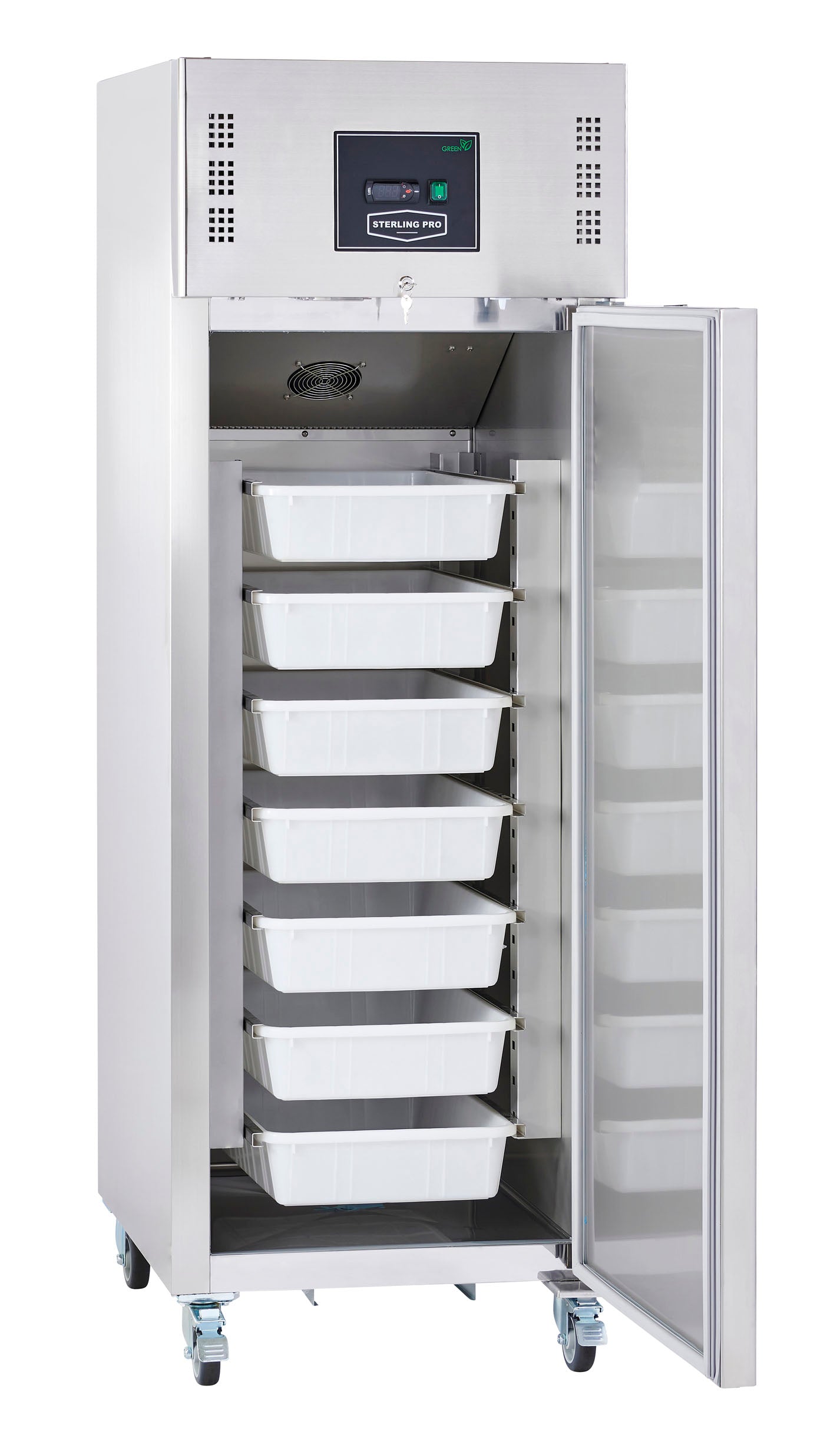 Light Gray Sterling Pro Cobus SPR601FISH Single Door Fish Cabinet 7 Drawers, 600 Litres - In Stock