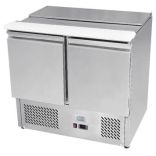 Gray Ice-A-Cool ICE3800GR 2 Door Refrigerated Saladette Preparation Counter, 300 Litres - Contact Us For Availability