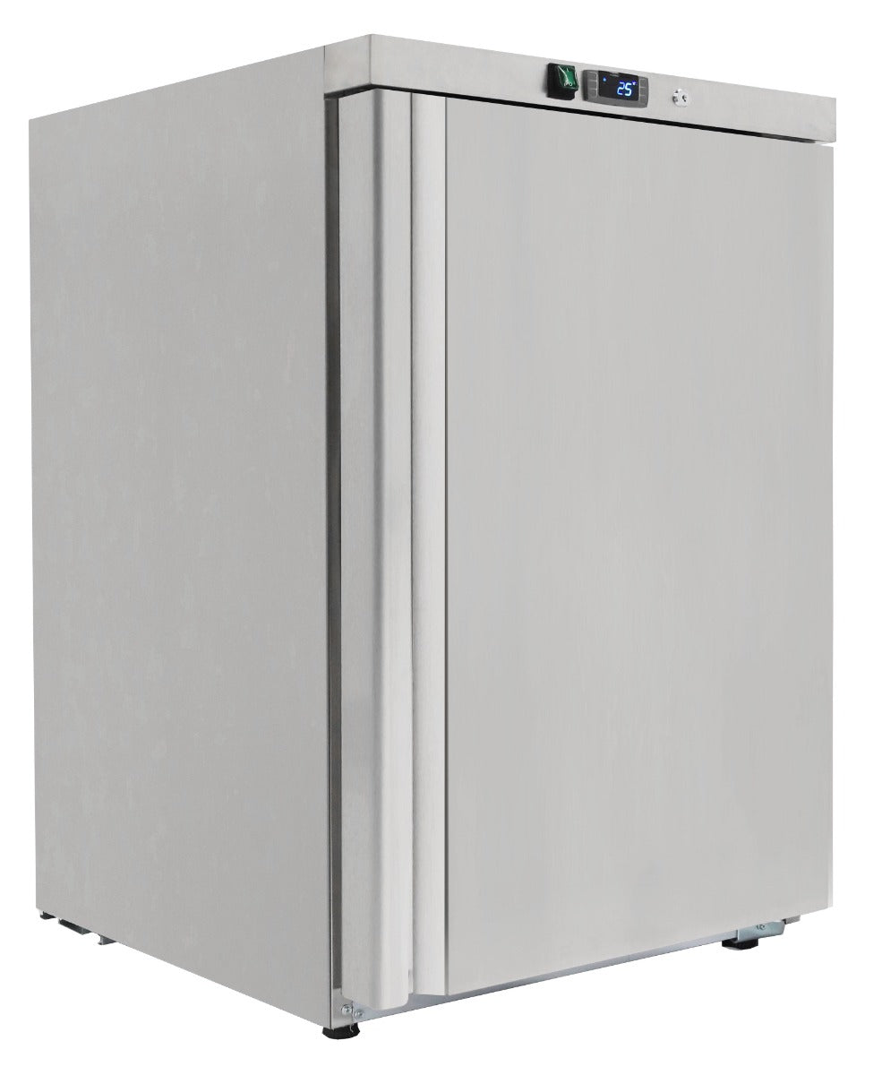 Gray Sterling Pro Cobus SPF200S Single Door Stainless Steel Undercounter Freezer, 140 Litres - In Stock