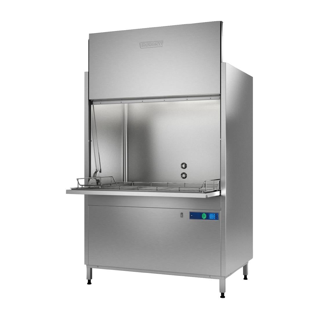 Dark Gray Hobart UXTRC-10A Utensil Washer with Drain Heat Recovery, Exhaust Heat Recovery, Base Rack, Tray Support & 1 Open Basket - Contact Us For Availability