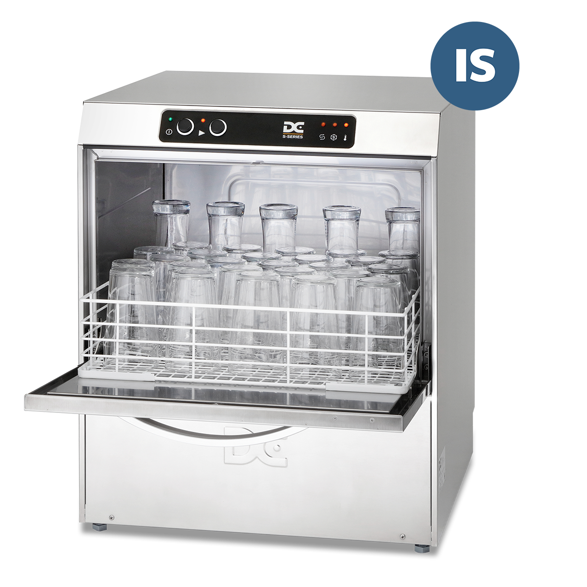 Light Gray DC SG50IS Standard Range 500mm Basket Frontloading Commercial Glasswasher with Integral Water Softener, 30 Pint Capacity - Contact Us For Availability