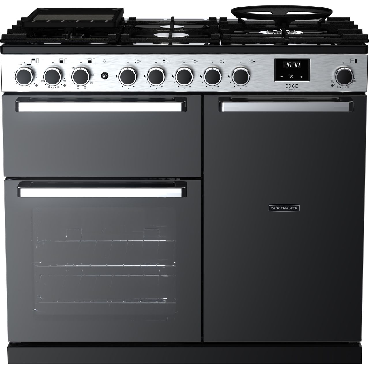 Dark Slate Gray Rangemaster Edge Deluxe 100 Range Cooker, 994 mm