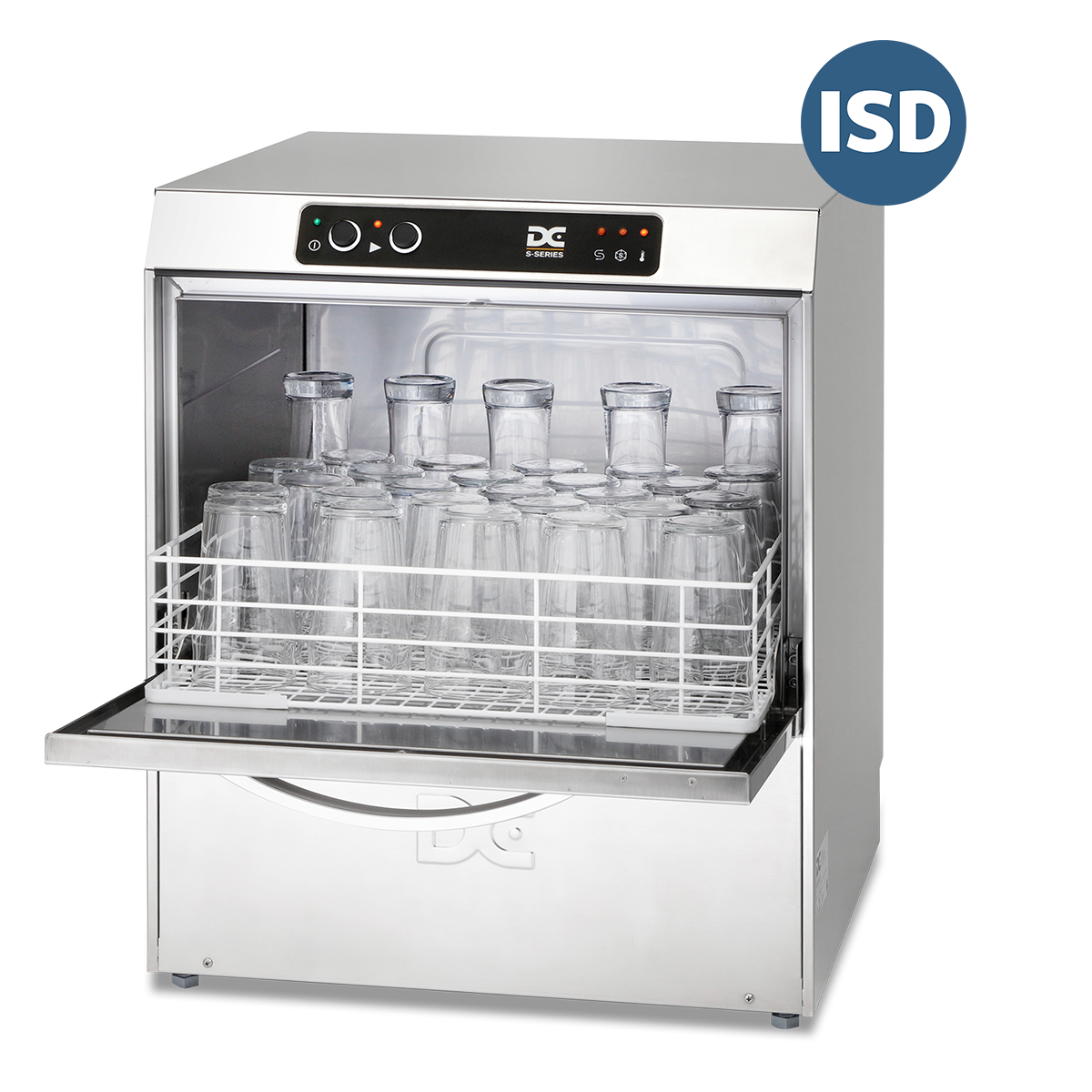 Light Gray DC SG50ISD Standard Range 500mm Basket Frontloading Commercial Glasswasher with Integral Water Softener & Drain Pump, 30 Pint Capacity - Contact Us For Availability