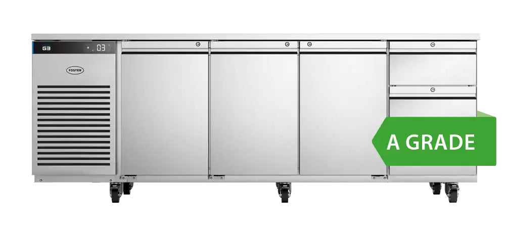 Light Gray Foster EP1/4H/43-324 EcoPro G3 3 Door & 3 Drawer Refrigerated Counter, 585 Litres - Contact Us For Availability