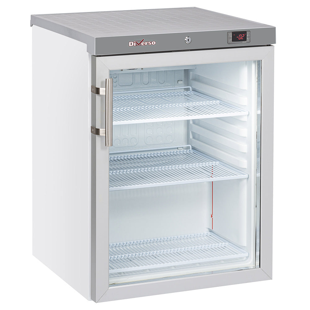 Light Gray Diverso WR-PG21-LG Ventilated refrigerator, glass door, 200 liters - white - Contact Us For Availability