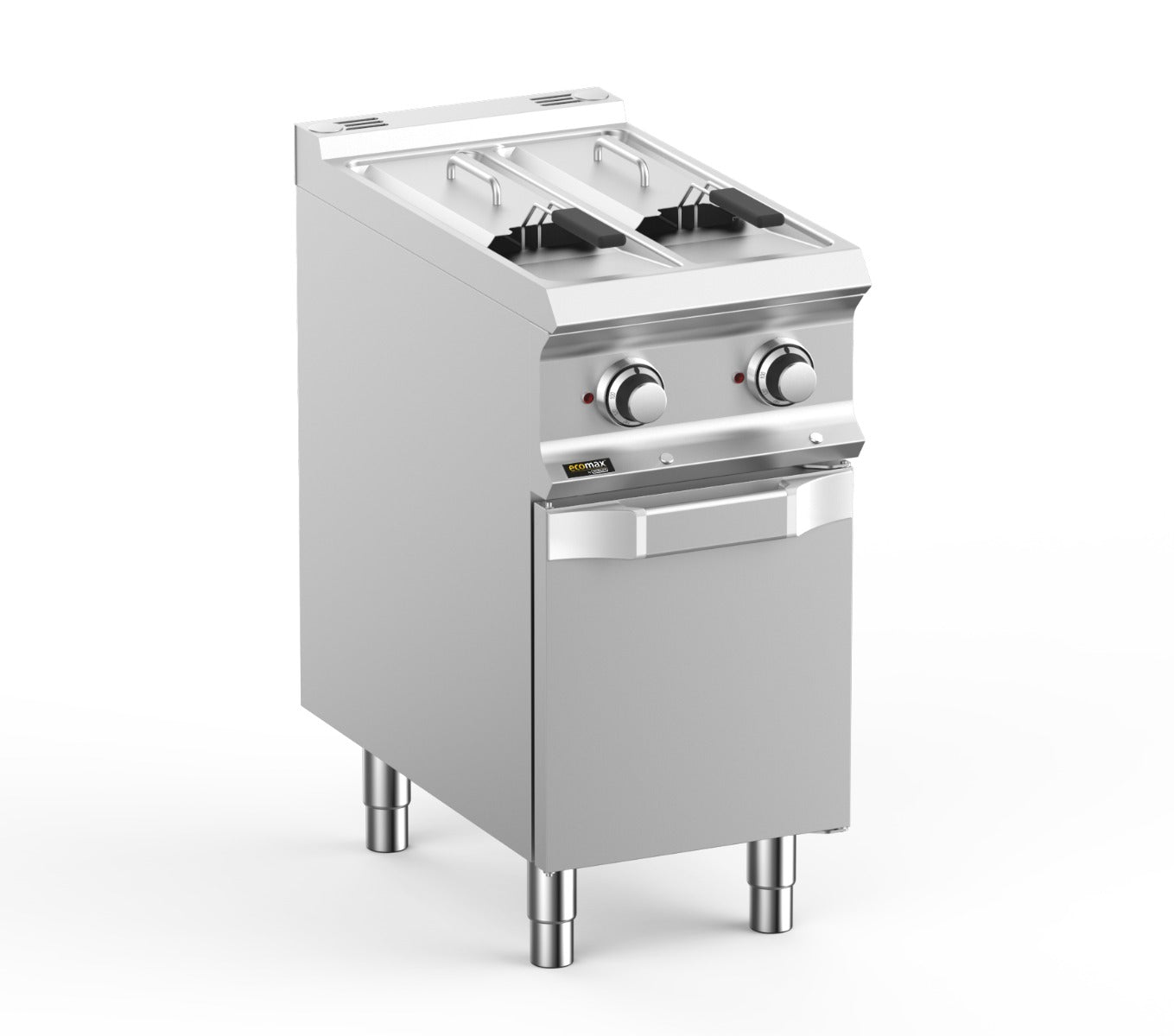 Light Gray Hobart Ecomax HEFRE74A2V Floorstanding Double Basket 2 x 7 Litre Electirc Fryer, 10.5kW - Contact Us For Availability