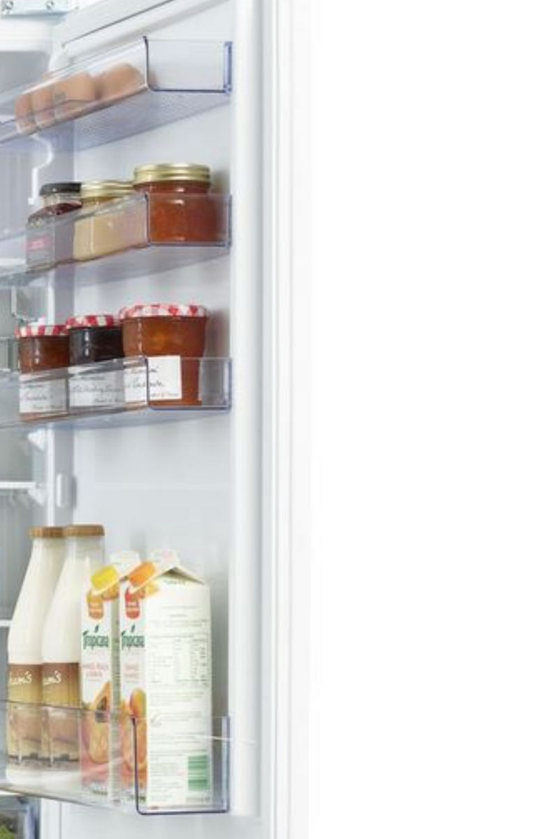 Light Gray BEKO 271L Integrated Fridge Freezer, 70/30 Split