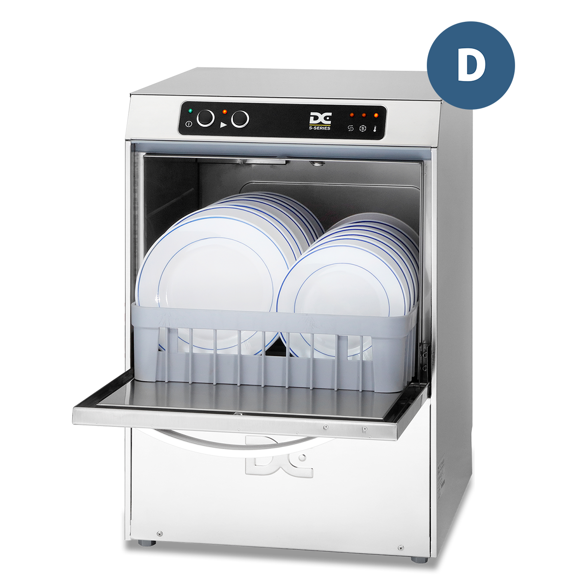 Light Gray DC SD40D Standard Range 400mm Basket Frontloading Commercial Dishwasher with Drain Pump, 11 Plates - Contact Us For Availability