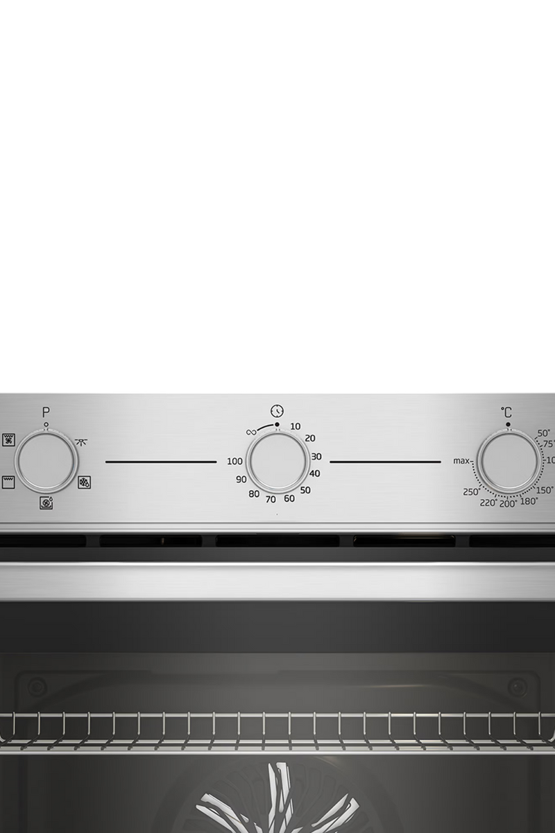Light Gray Beko 60cm Built-In Stainless Steel Single Fan Oven