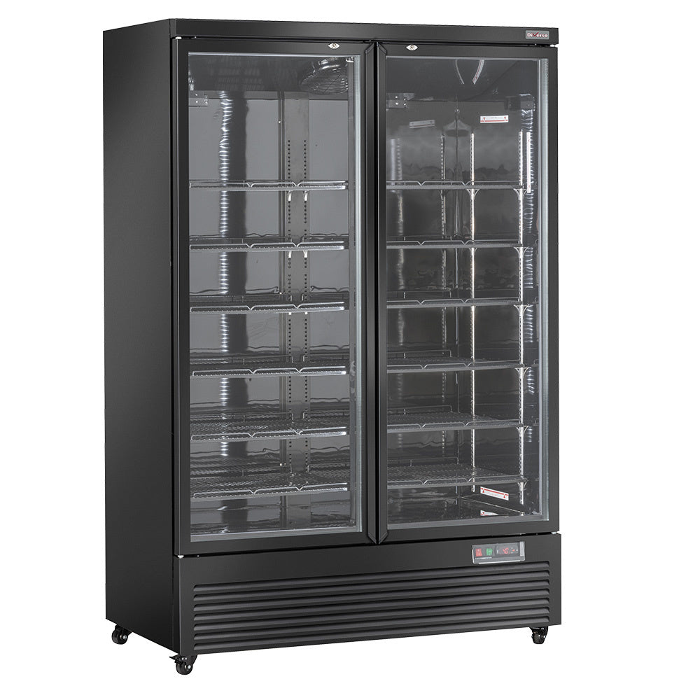 Dark Slate Gray Diverso WR-VP99-2B Vertical fridge showcase, 2 doors, 1085 liters - BLACK - Contact Us For Availability