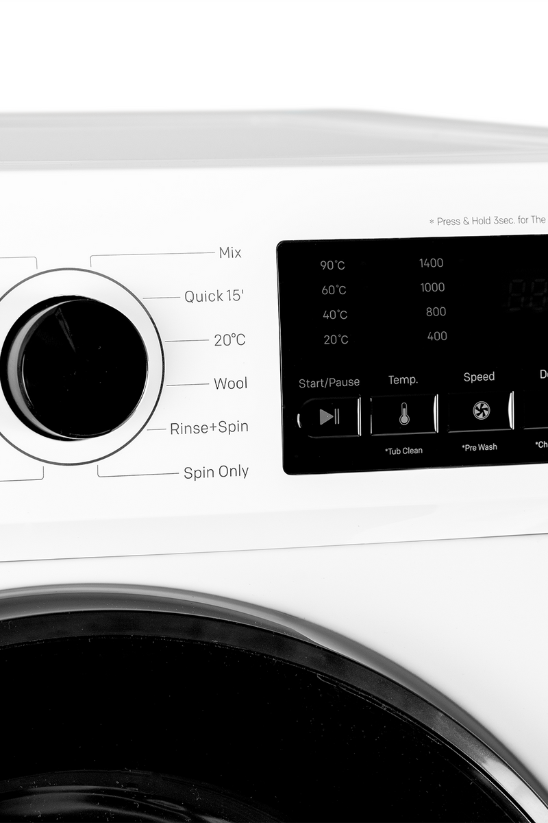 Black SIA 10kg 1400RPM Freestanding Washing Machine