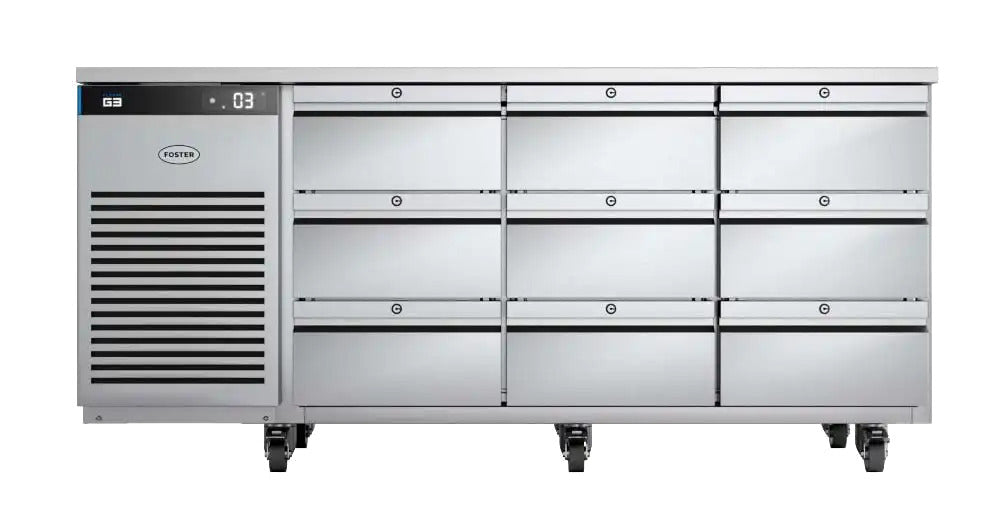 Light Gray Foster EP1/3H/43-232 EcoPro G3 9 Drawer Refrigerated Counter, 435 Litres - Contact Us For Availability