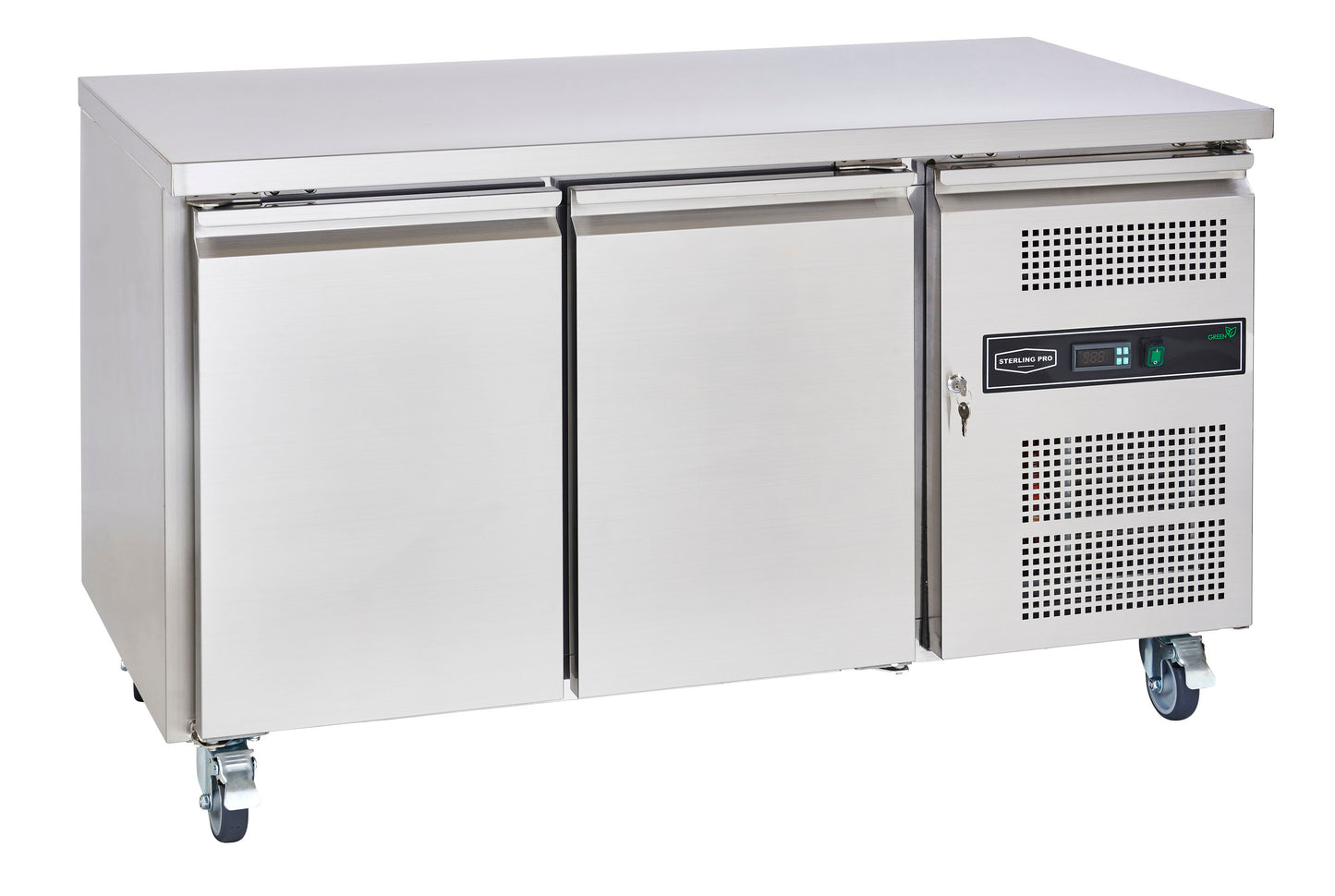 Light Gray Sterling Pro Cobus SPCF200N 2 Door Freezer Counter, 282 Litres - In Stock