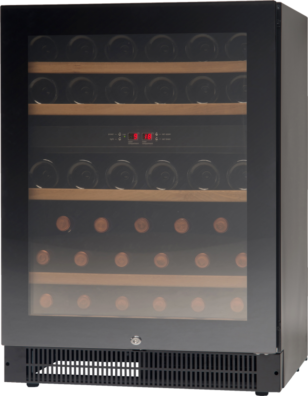 Dark Slate Gray Vestfrost GRADED WFG 45 Glass Single Door Multi-Zone Compact Wine Cabinet, 44 x 750ml Bottles - Out Of Stock