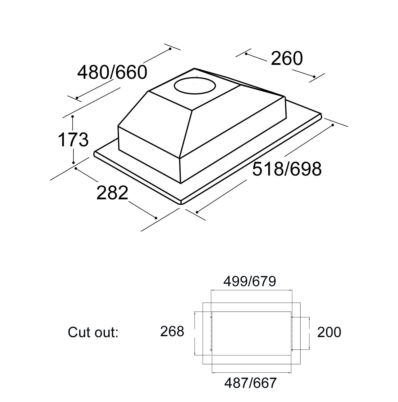 Black CCA72SI CDA Canopy extractor