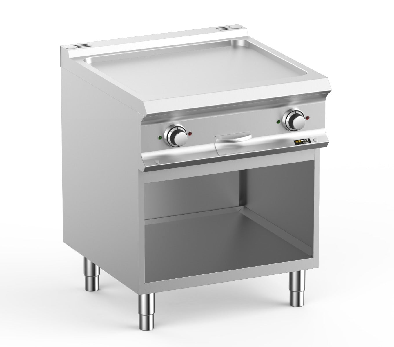 Light Gray Hobart Ecomax HEFTBE77AL Smooth Griddle on Open Cupboard, 10kW - Contact Us For Availability