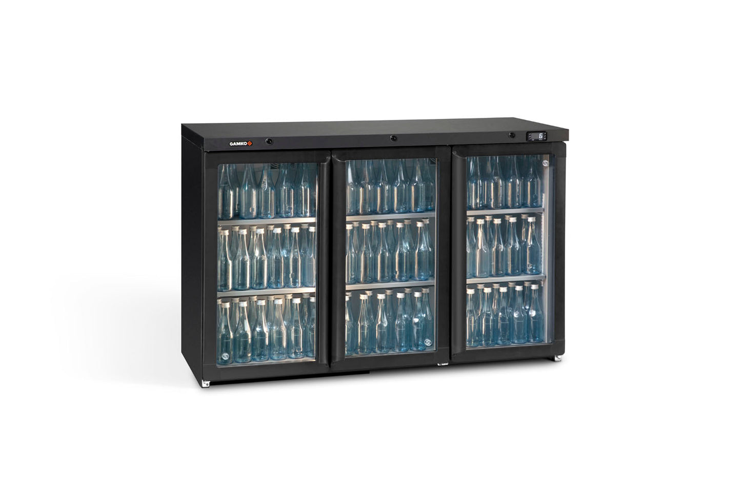 Dark Slate Gray Gamko Maxiglass MG3/315G Maxiglass Hinged Glass Triple Door Undercounter Bottle Cooler, 315 Litres - Contact Us For Availability