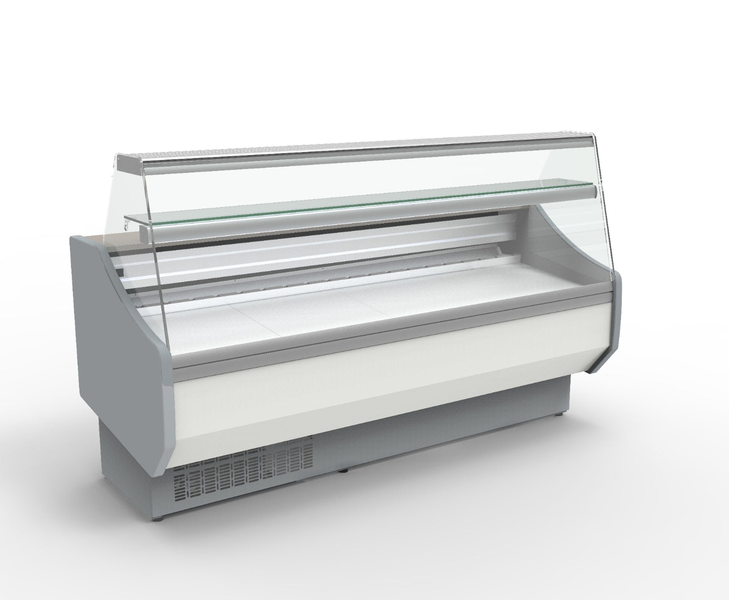 Light Gray Coreco CVED-8-25-R Flat Glass Serveover, 2525mm - Low Stock