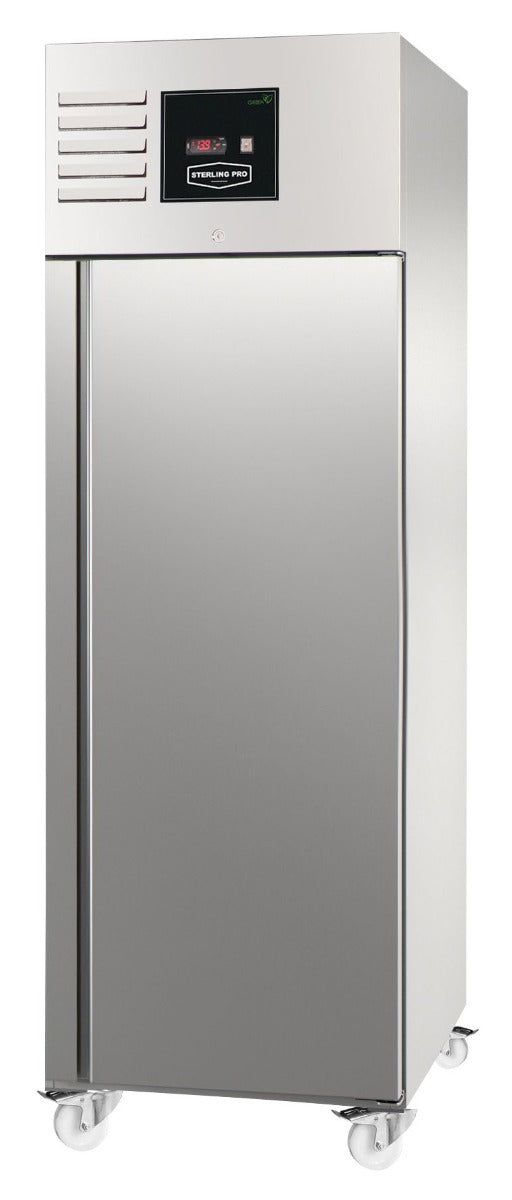 Gray Sterling Pro GRADED Green SNI700R Single Door Right Hinged Gastronorm Freezer Cabinet, 700 Litres - Out Of Stock