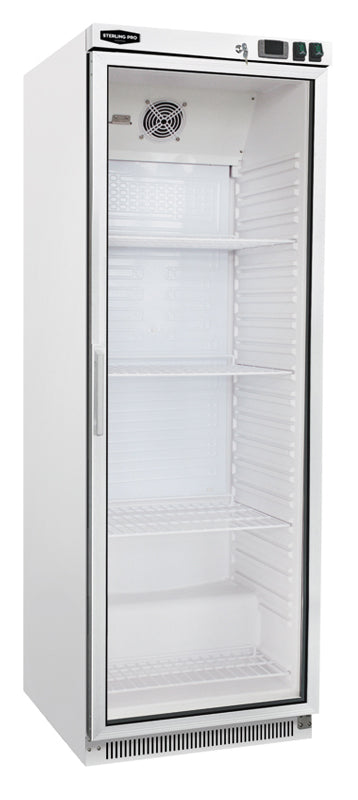 Light Gray Sterling Pro GRADED Cobus SPF400G Single Door White Glass Door Upright Freezer, 360 Litres - Out Of Stock