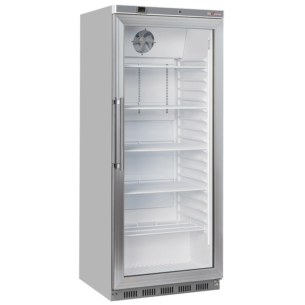 Gray Diverso WR-PG61-XG Ventilated refrigerator GN 2/1, glass door, 600 liters. stainless steel - Contact Us For Availability