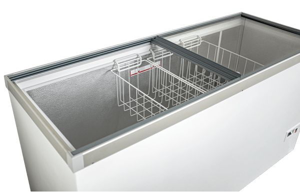 Light Gray Vestfrost DFG505 Display Chest Freezer, 492 Litres