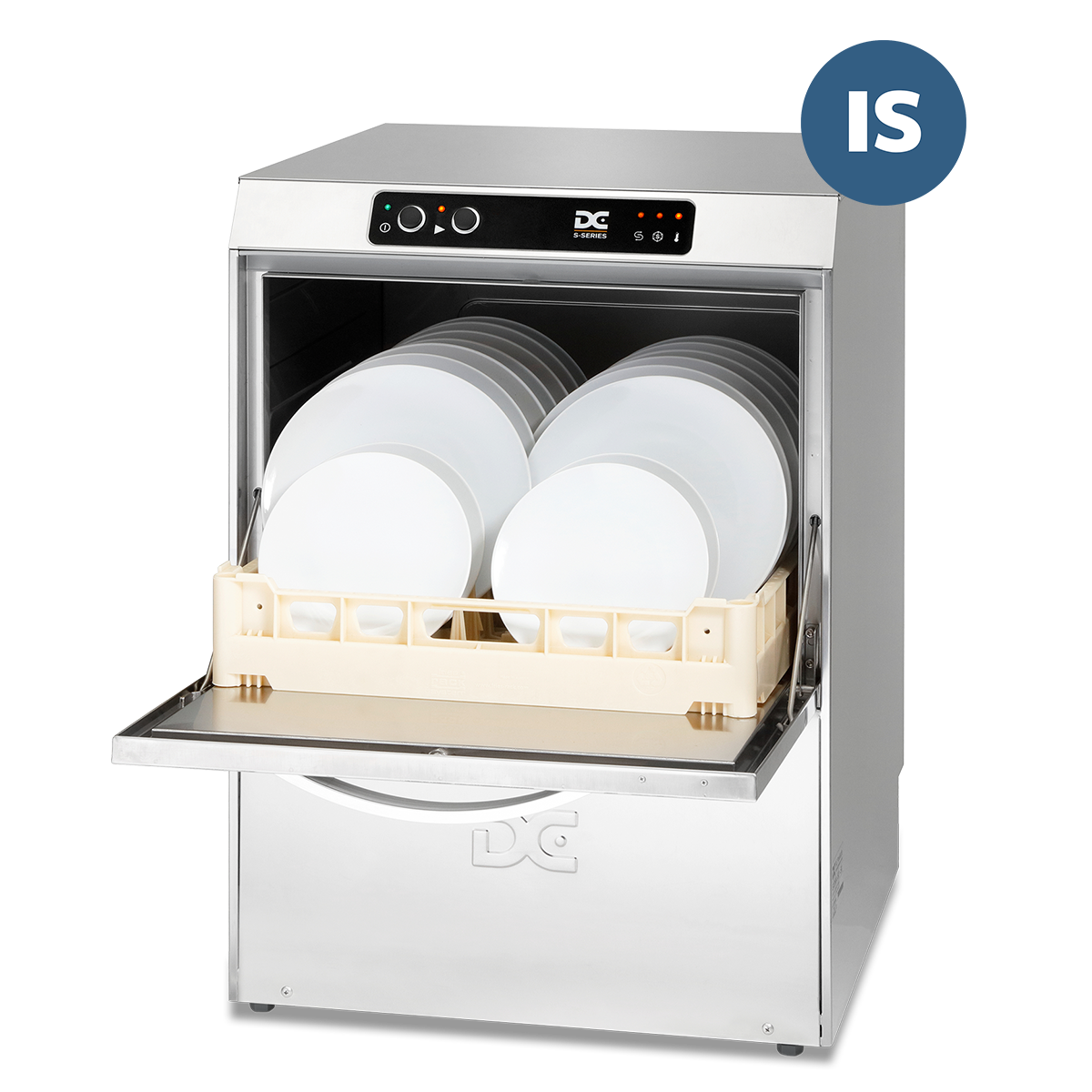 Light Gray DC SD50IS Standard Range 500mm Basket Frontloading Commercial Dishwasher with Integral Water Softener, 18 Plates - Contact Us For Availability