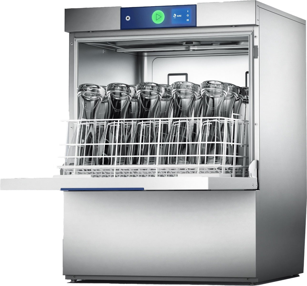 Light Gray Hobart GCW-10B 400mm Basket Frontloading Commercial Glasswasher with Chemical Pump & Drain Pump, 16 Pint Capacity - Contact Us For Availability