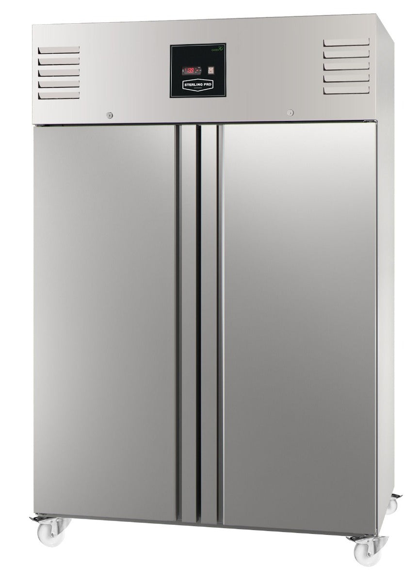 Dark Gray Sterling Pro Green SNI142 Double Door Gastronorm Freezer Cabinet, 1400 Litres - In Stock