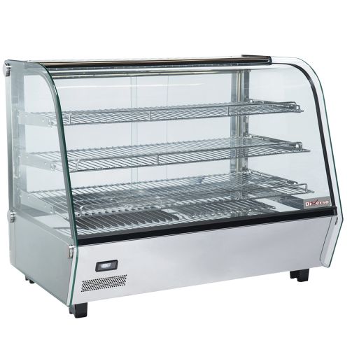 Light Gray Diverso WR-VH16-G6 Heated table display case, 3 levels, curved glass - Contact Us For Availability