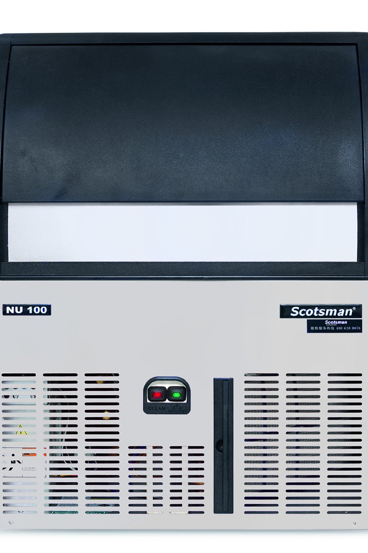 Light Gray Scotsman NU 100 Self Contained Dice Ice Maker, 56kg/24hrs Output / 20kg Storage - Contact Us For Availability