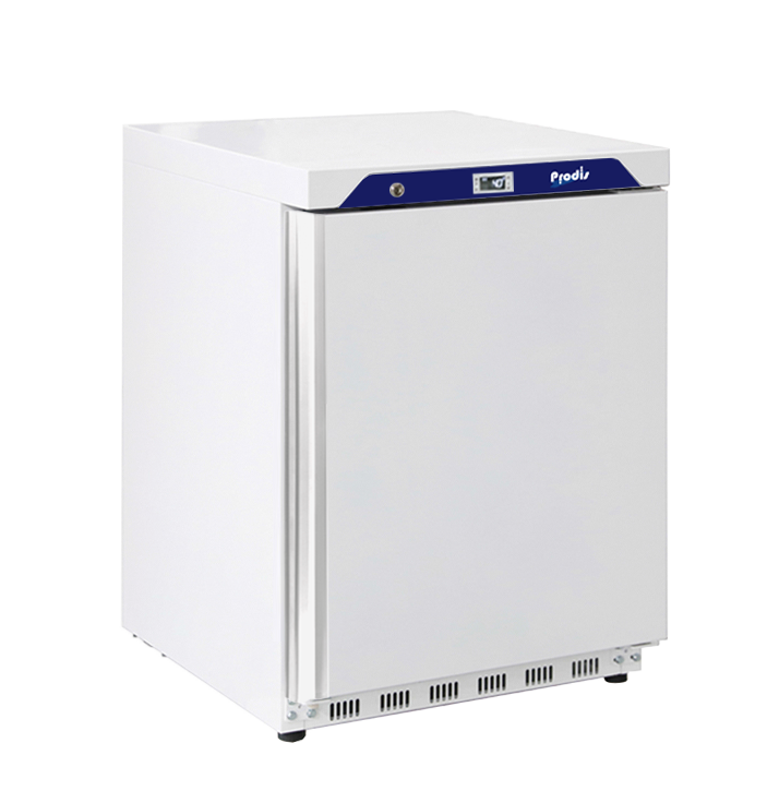 Light Gray Prodis HC210R Single Door White Undercounter Fridge, 131 Litres - Contact Us For Availability