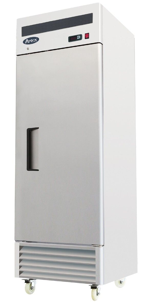 Light Gray Atosa MBF8185GR Single Door Bottom Mounted Gastronorm Upright Fridge, 610 Litres - Contact Us For Availability