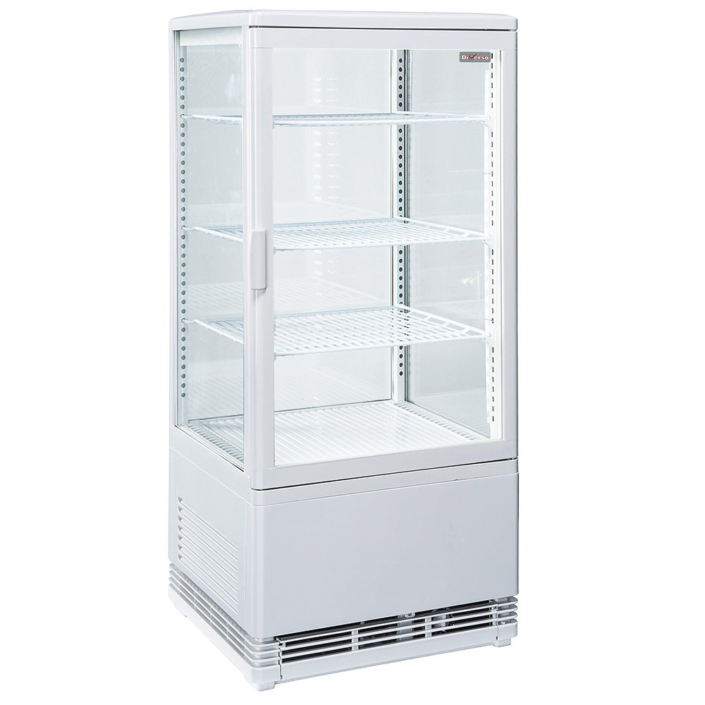 Light Gray Diverso WR-V4F1-WT Ventilated display table model, 4 levels, 4 glass sides, 80 litres - WHITE - Contact Us For Availability