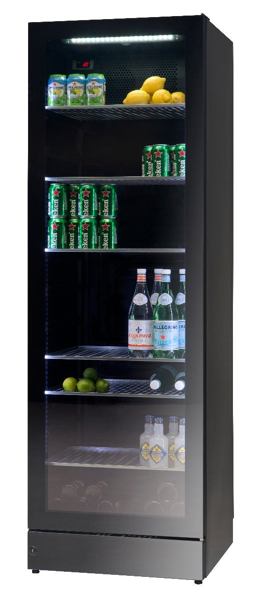 Dark Slate Gray Vestfrost MFG185 Glass Single Door Black Display Cooler, 448 Litres - Low Stock