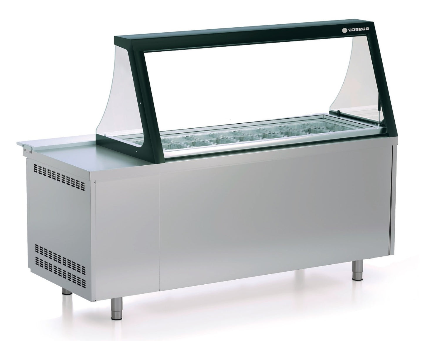 Gray Coreco PC80-200-27-LGL 3 Door Preparation Station with Lift Up Lid, 562 Litres - Special Order