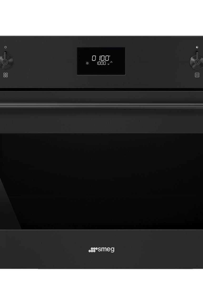 Black SMEG Linea Compact Combi Microwave Oven
