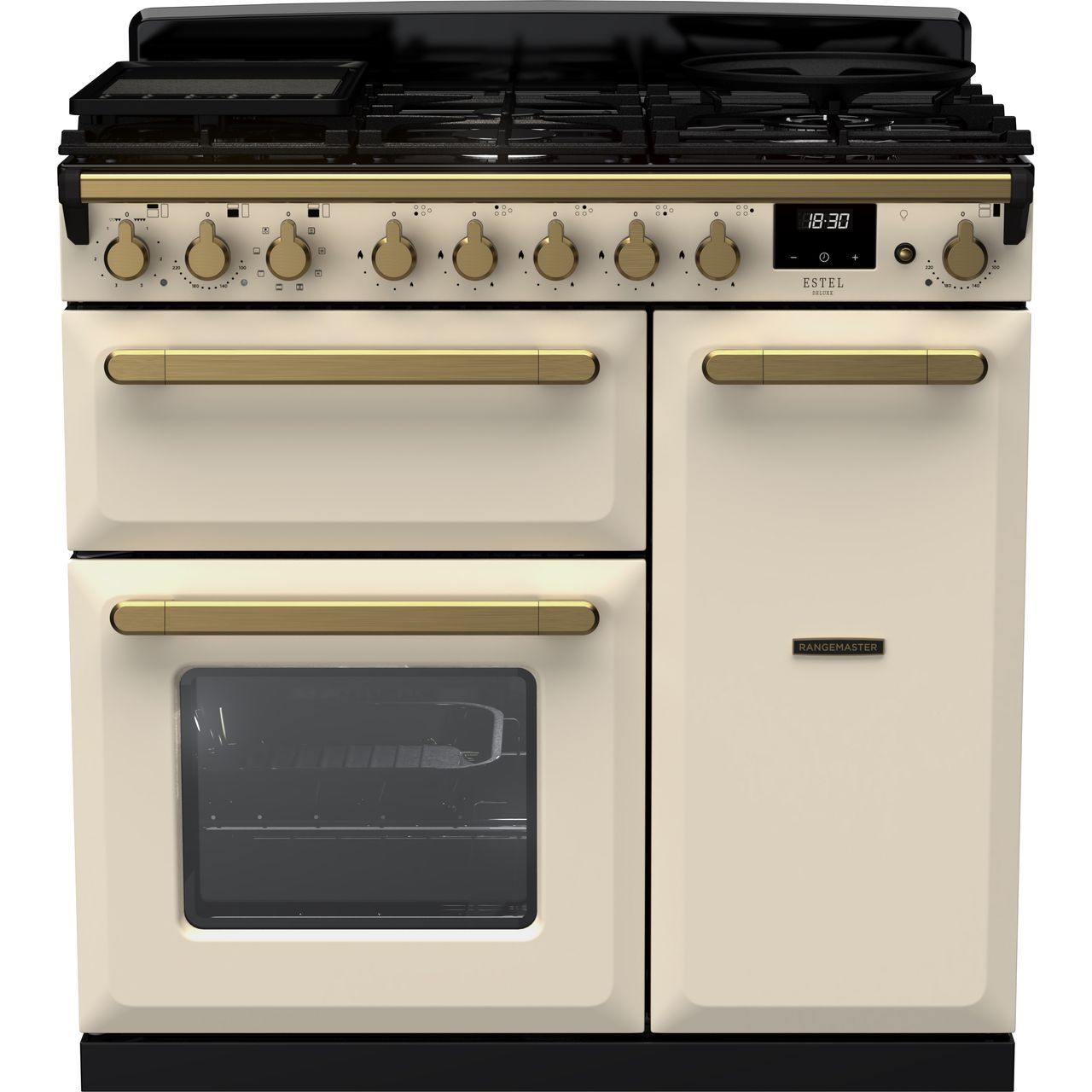 Gray Rangemaster Estel Deluxe 90 Range Cooker, 900 mm