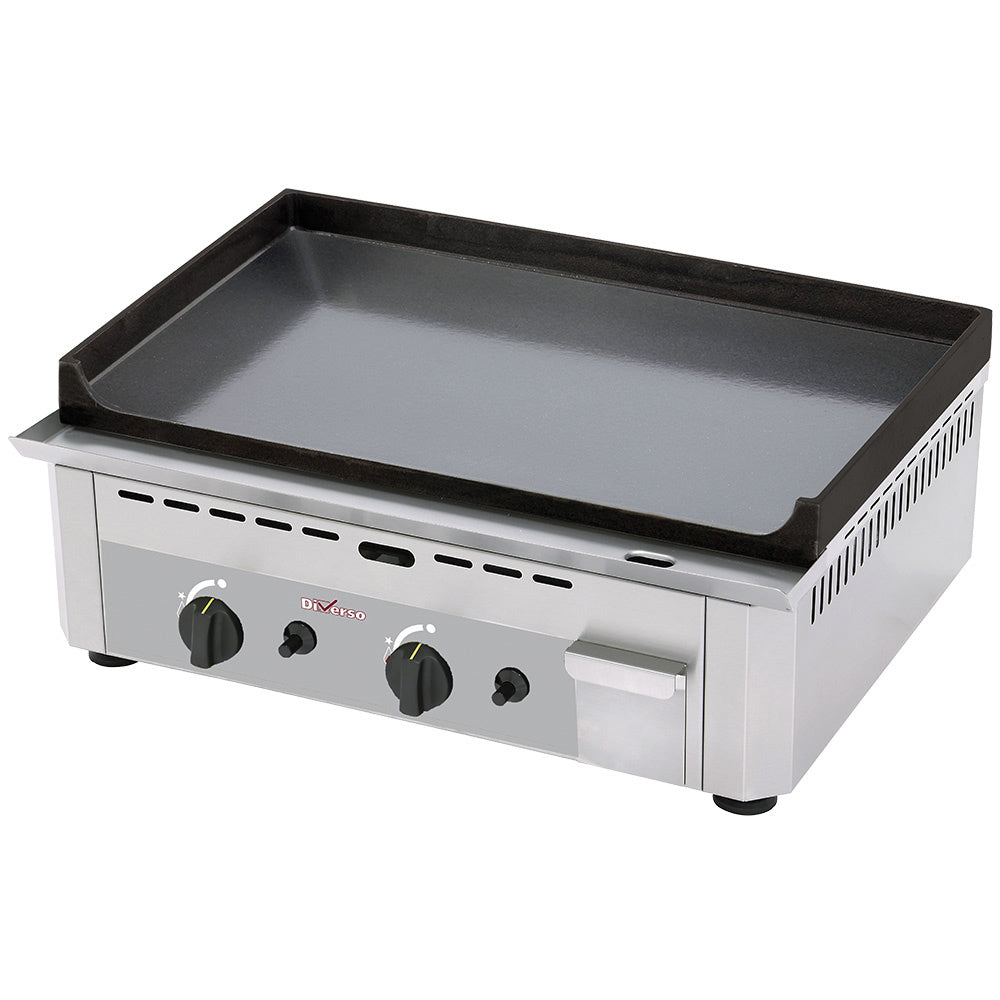 Gray Diverso WR-GP60-SS Gas griddle plate, double, enamelled - Contact Us For Availability
