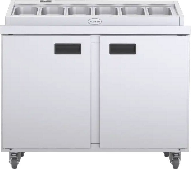 Light Gray Foster FPS2HR/15-151 2 Door Refrigerated Preparation Counter, 270 Litres - Contact Us For Availability