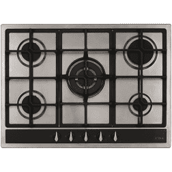 Black HG7351SS Five burner gas hob