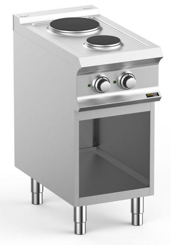 Light Gray Hobart Ecomax HEPR74A 2 Plate Round Hob on Open Cupboard, 4.1kW - Contact Us For Availability